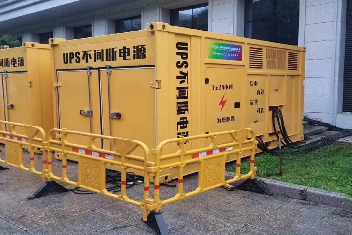 开州发电机租赁施工现场