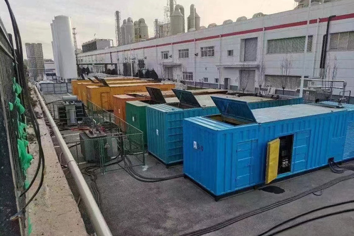开州发电机租赁施工现场